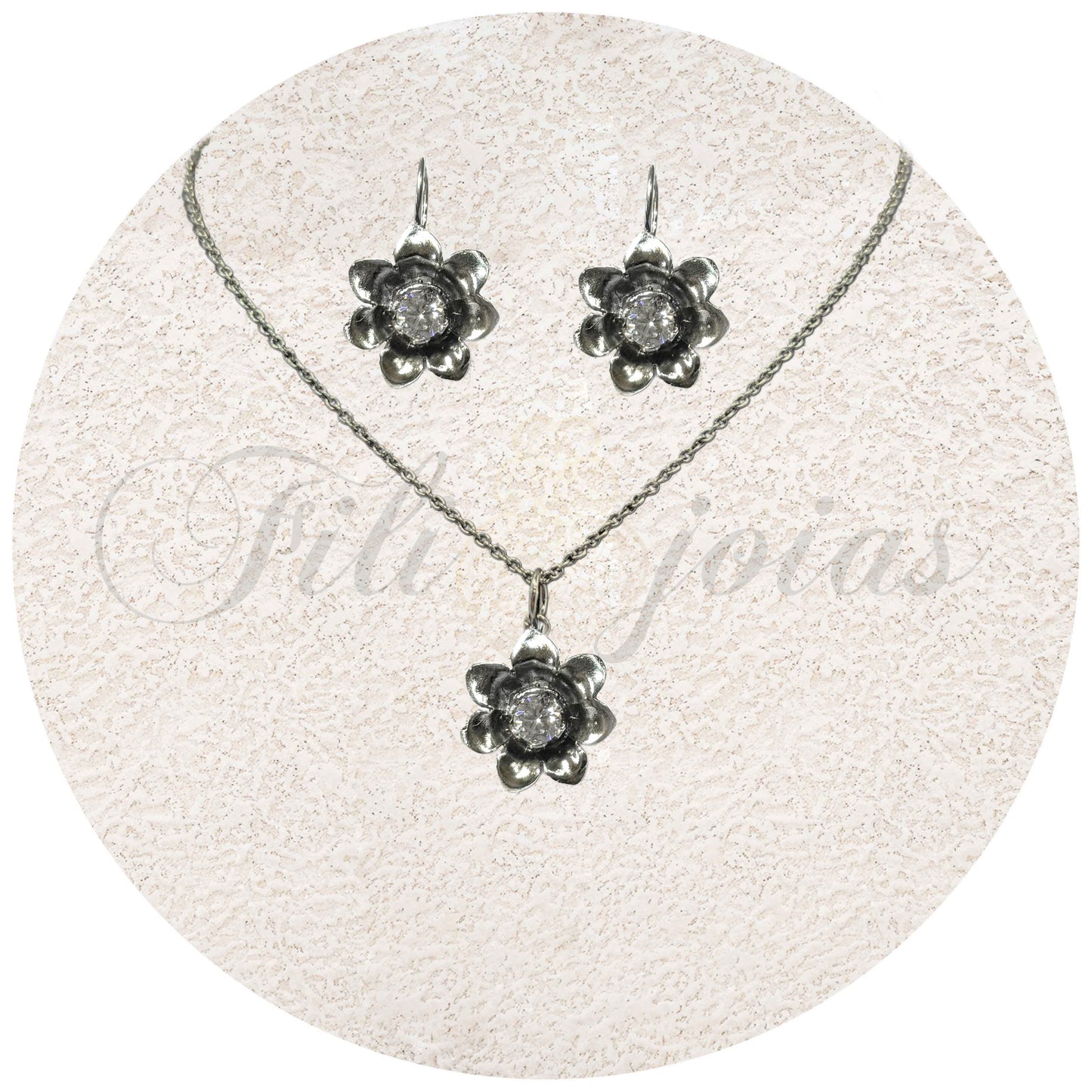 Conjunto Flor de Cristal