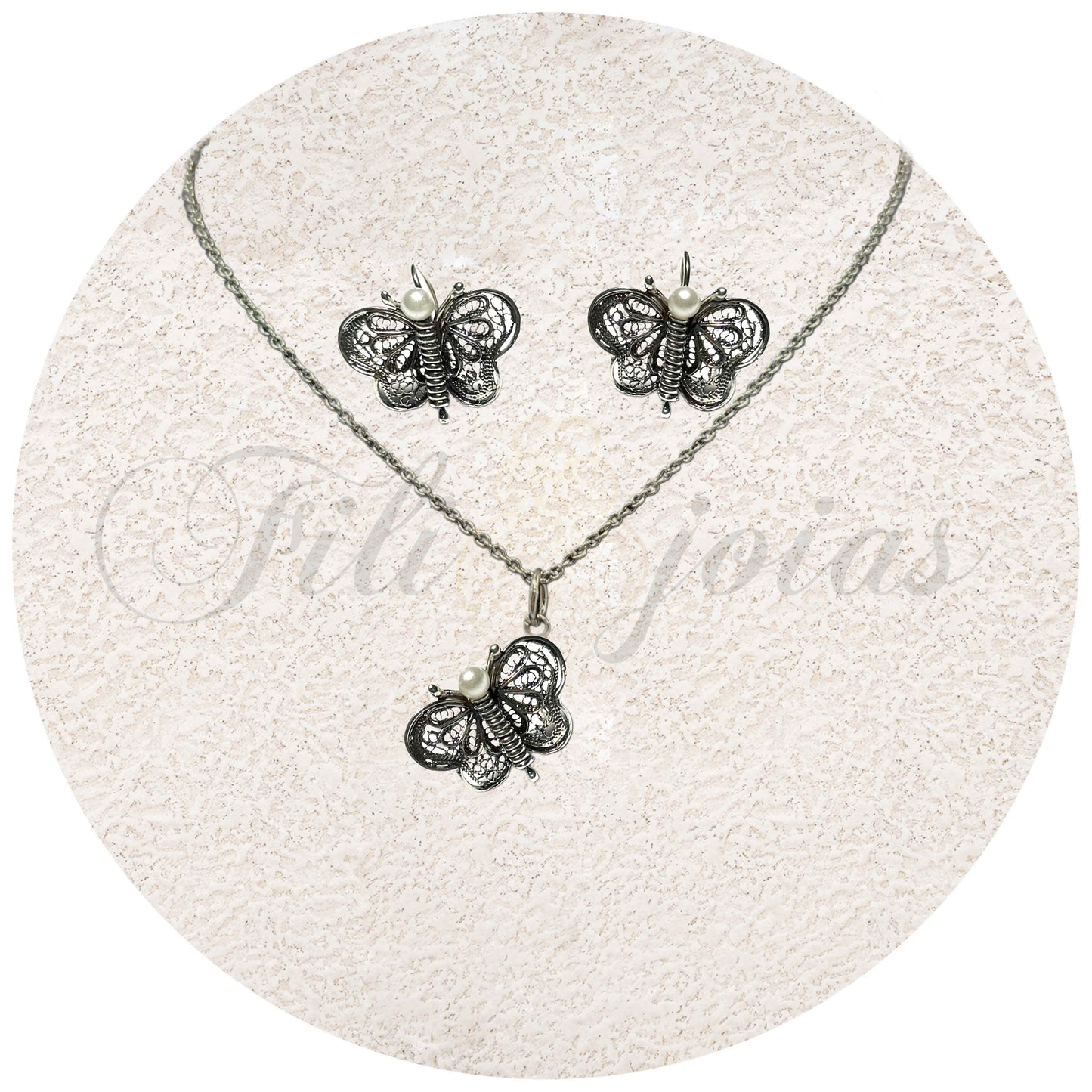 Conjunto Borboletas de Filigrana