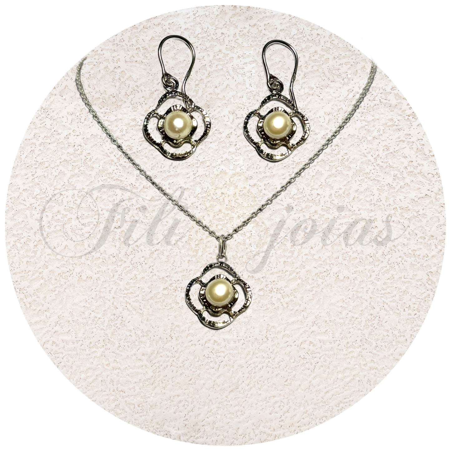 Conjunto Flor de Pérola