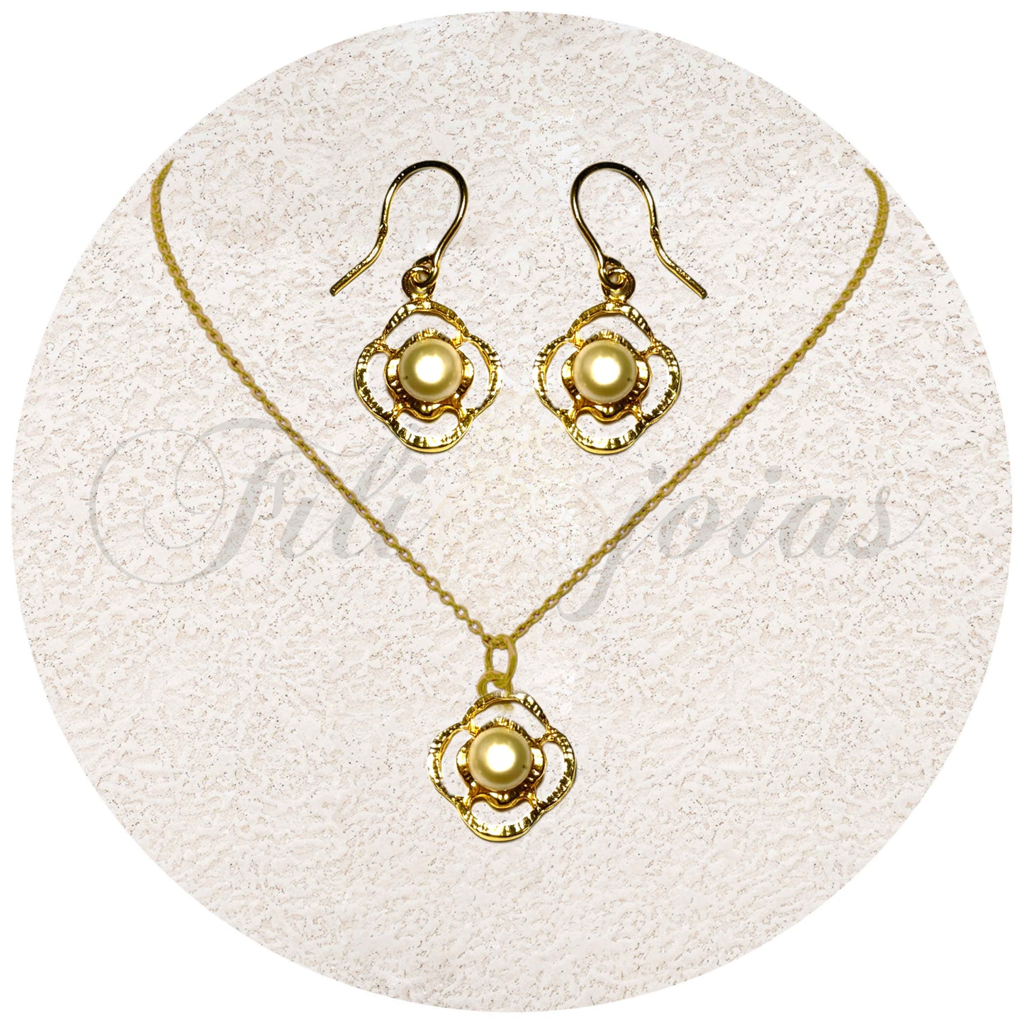 Conjunto Flor de Pérola