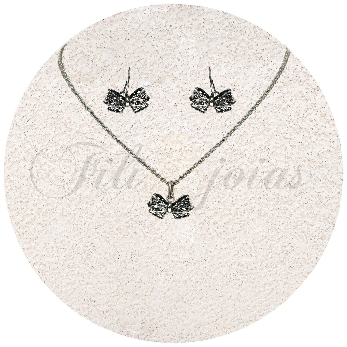 Conjunto Lacinho de Filigrana