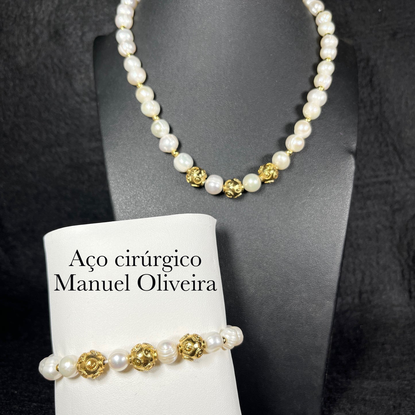 •Conjunto Contas de Viana Aço Cirúrgico Hipoalergênico