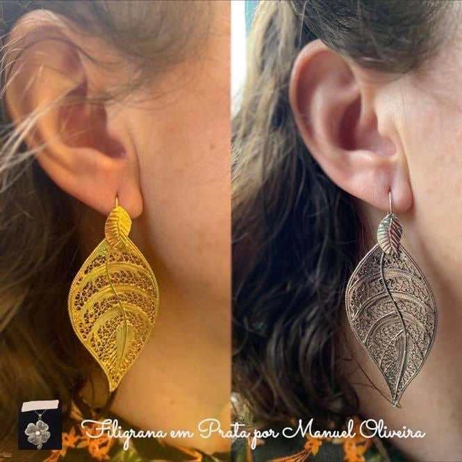 Brinco Folha de Filigrana