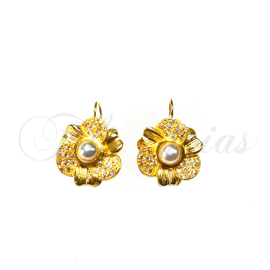Brinco Flor de Zirconias