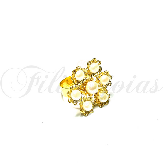 Anel Flores de Pérola