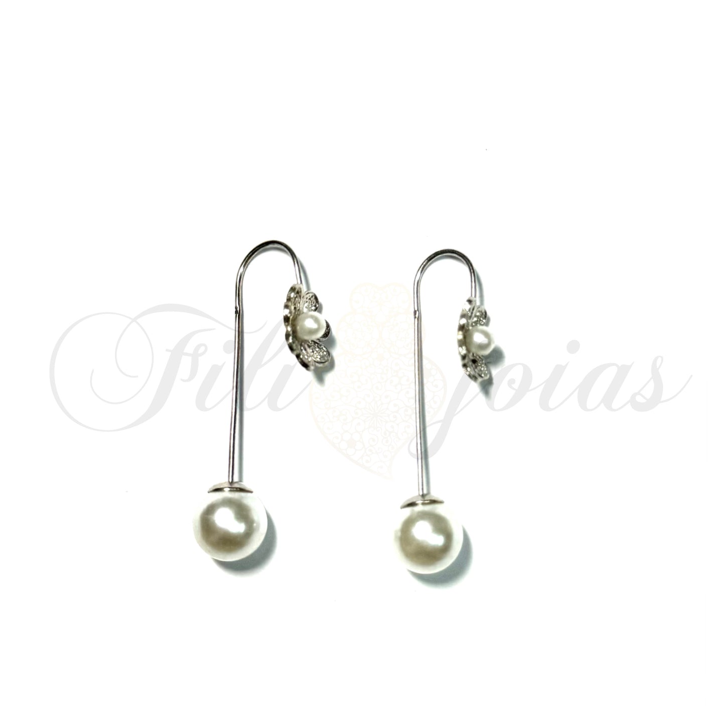 Brinco Flor de Pérola Moderno