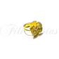 Anel Flor de Zircónias Brancas (estilo 2)