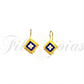 Brinco Losango de Esmalte com caramujos (tamanho M)