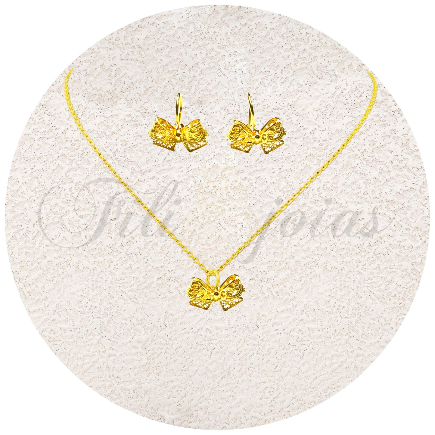 Conjunto Lacinho de Filigrana