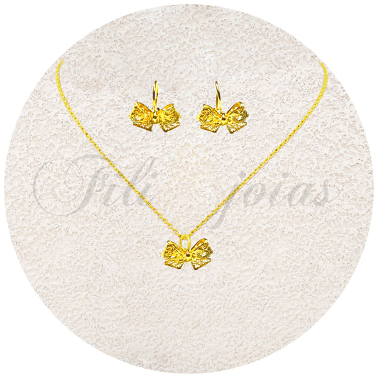 Conjunto Lacinho de Filigrana
