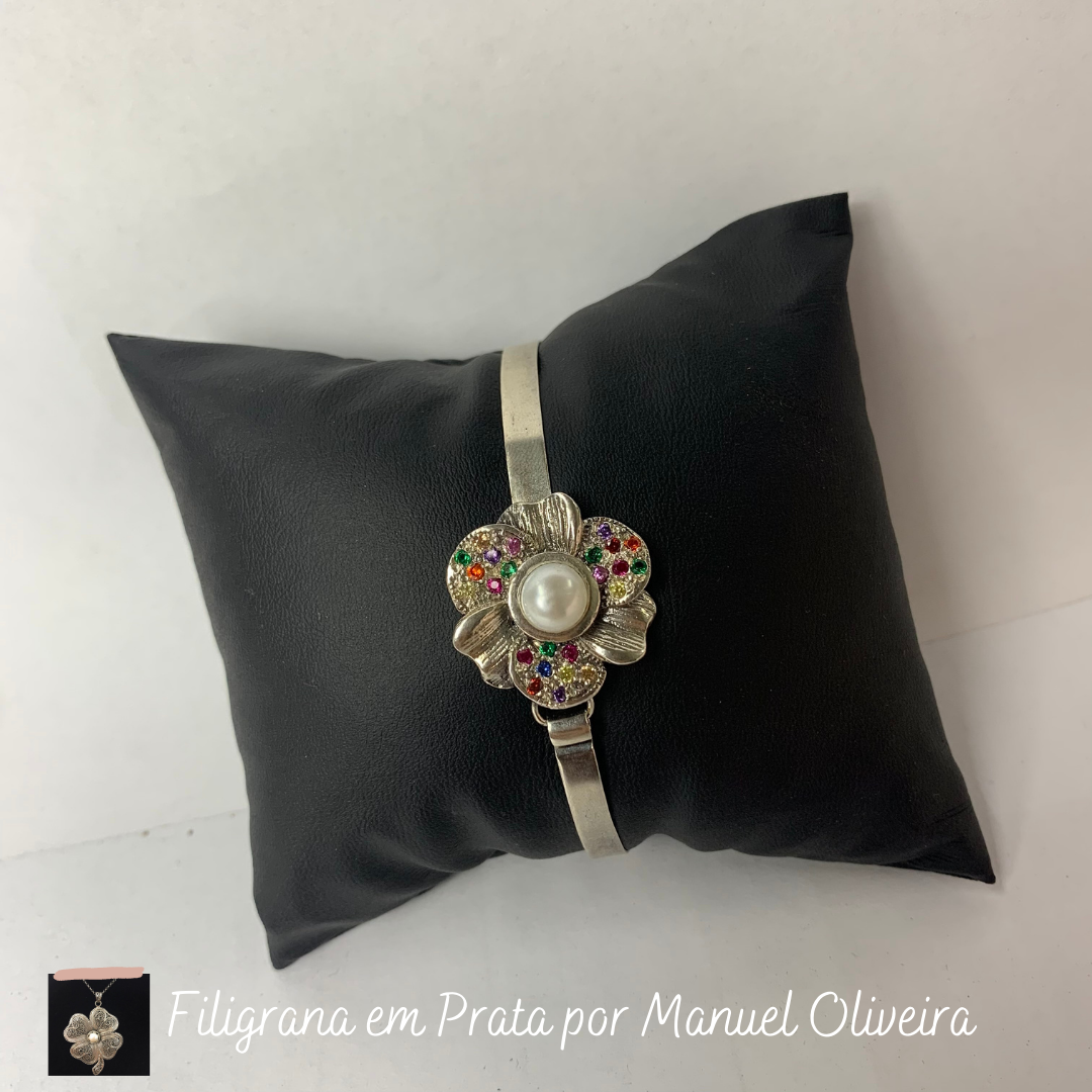 Pulseira Flor de Zircónias