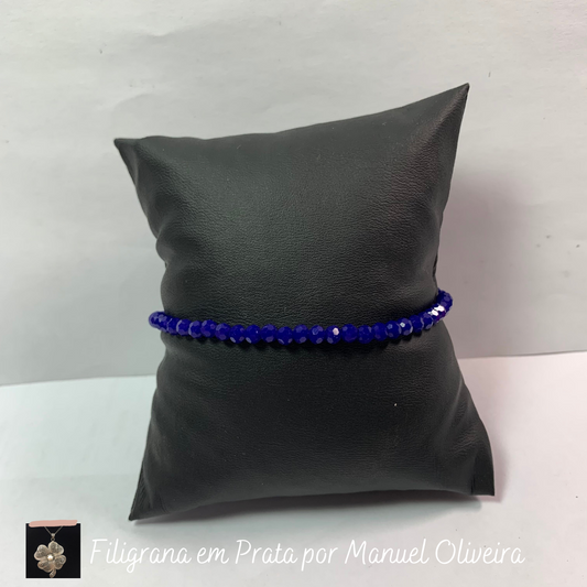 Pulseira Pedra Azul Lapidada